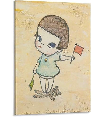 Amazon.co.jp: 奈良美智 ポスター [勉強中(特別額装版)] : ホーム